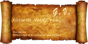 Girardi Valéria névjegykártya